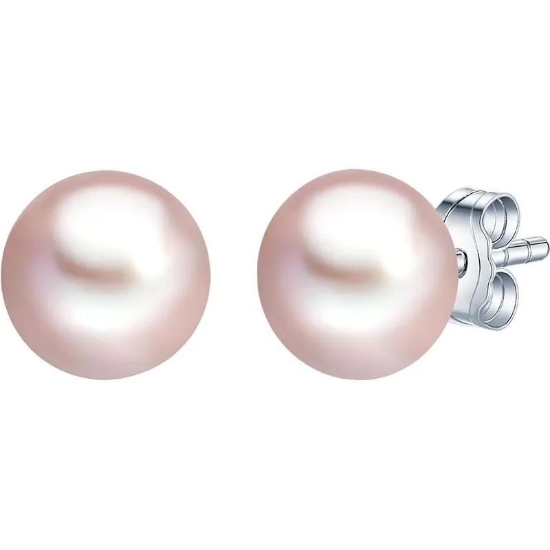 Pink Perle Ørestikker i 925 Sterling Sølv