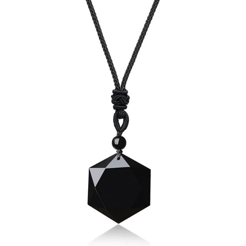 Moonlight Obsidian Star Halskæde - Ædelsten