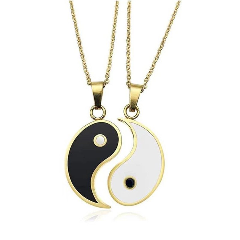 Yin og Yang Venskabshalskæde i Guld