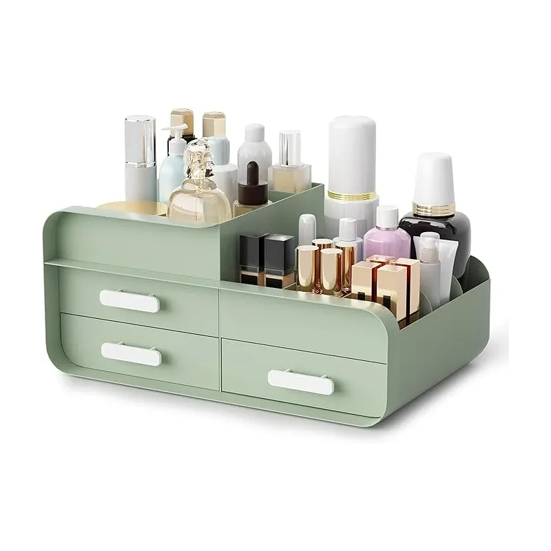 Kajsa Make Up Organizer med 9 Rum - Grøn
