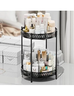 Praktisk Dyrskov Makeup Bord med Aftagelige Bakker i Sort