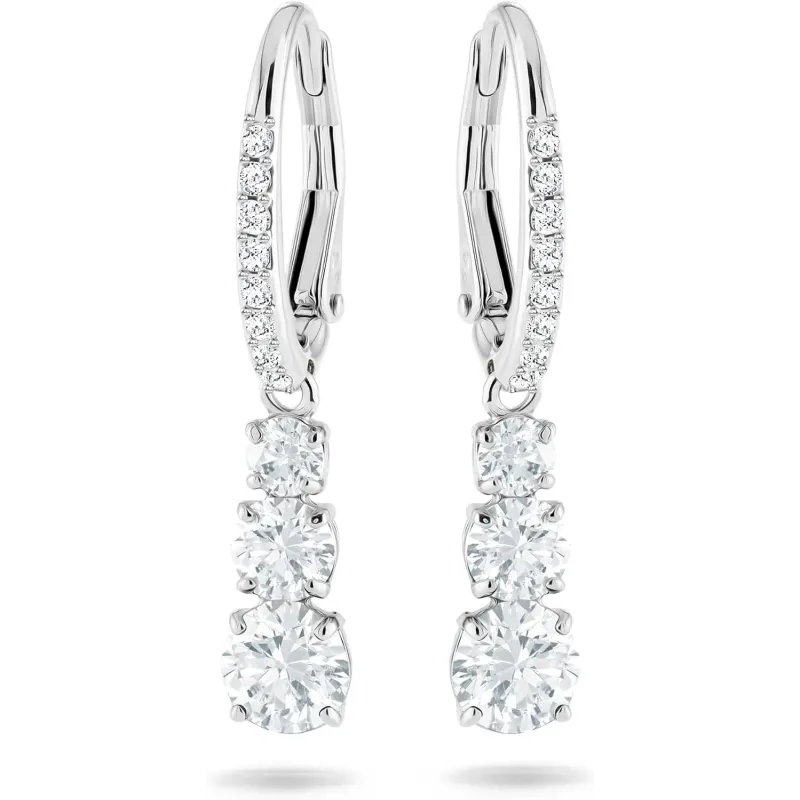 Elegante Swarovski Attract Trilogy Øreringe i Drop Design