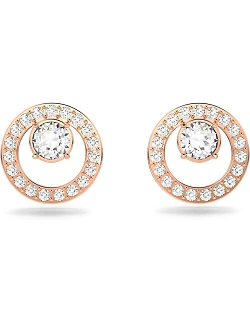 Stilfulde Swarovski Øreringe - Hvid Krystal og Roséguld