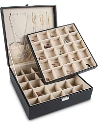 Klassisk Woodbury Smykkeskrin med 50 Rum Grå 2