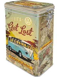 Retro Kaffedåse i Nostalgisk Design med Volkswagen Rugbrød Minibus