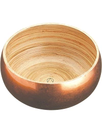 Elegant Bambus Serveringsskål - Kobber Design