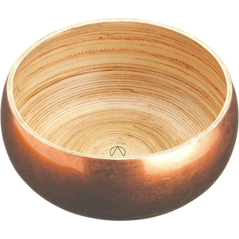 Yndefuld Bambus Serveringsskål - Kobber - 26 cm