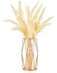 Sofistikeret Lille Vase i Kobber og Glas - Geometrisk Design