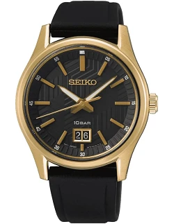 Seiko Sport Herreur SUR560P1 - Sort og Guld