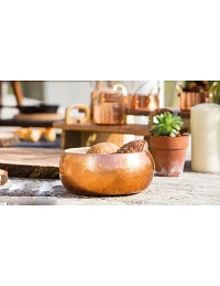 Elegant Bambus Serveringsskål - Kobber Design 2