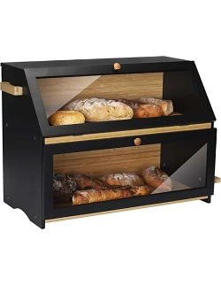 Stilfuld Stor Brødkasse Sort - Breadbox