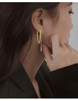 Øreringe Hænge Guld