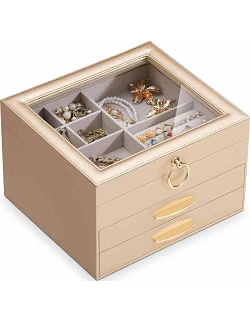 Smykkeskrin Guld og Beige