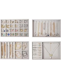 Moderne Bianca  Smykkebakker til Øreringe og Halskæder - 4 i 1 Flere Farver