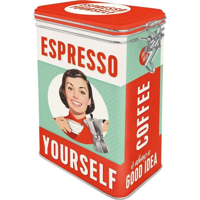 Retro Vintage Espresso Kaffedåse - Nostalgisk Design