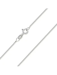 Elegant Curb Chain Halskæde til Kvinder i 925 Sterling Sølv