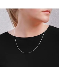 Elegant Curb Chain Halskæde til Kvinder i 925 Sterling Sølv 2