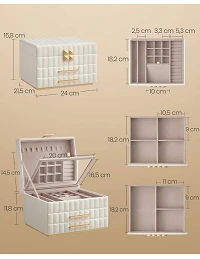 Stilfuld og Elegant Somerset Smykkeboks i Hvid med Guld Design 2