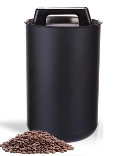 Lufttæt Aroma Vakuum Kaffedåse – Flere Farver – 1 kg Sort