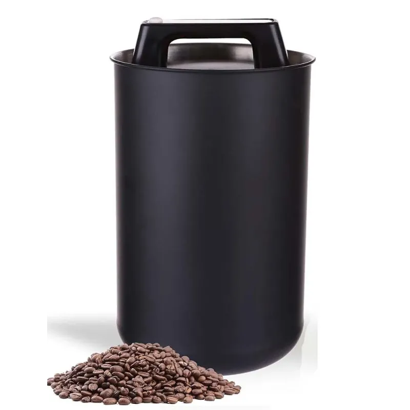 Lufttæt Aroma Vakuum Kaffedåse – Flere Farver – 1 kg Sort