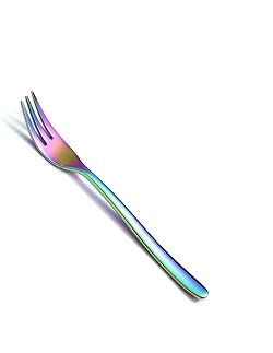 Moderne Regnbuefarvede Kagegafler - Rustfrit Stål