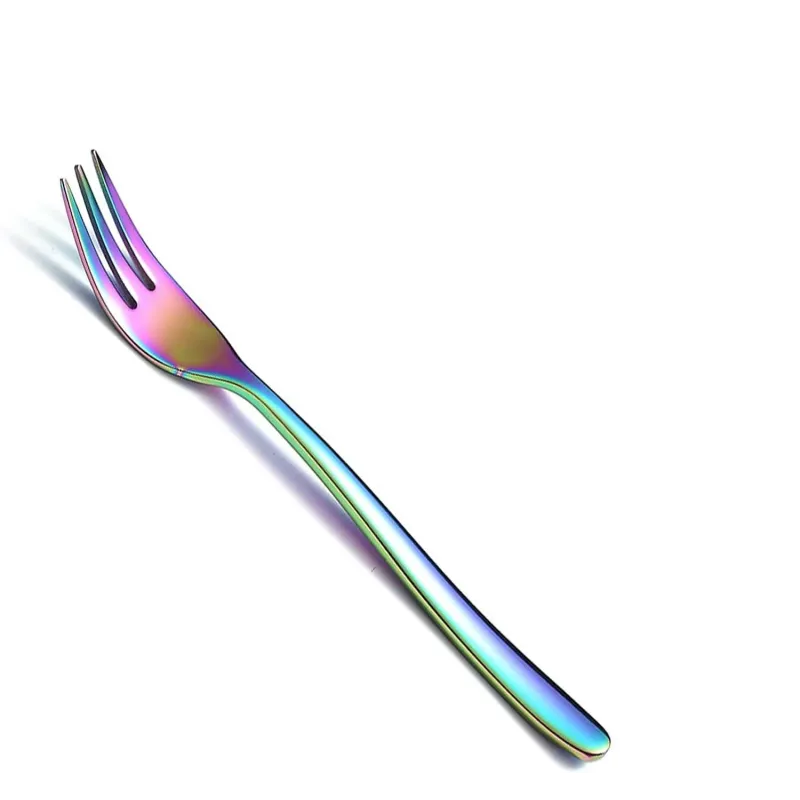 Moderne Regnbuefarvede Kagegafler - Rustfrit Stål