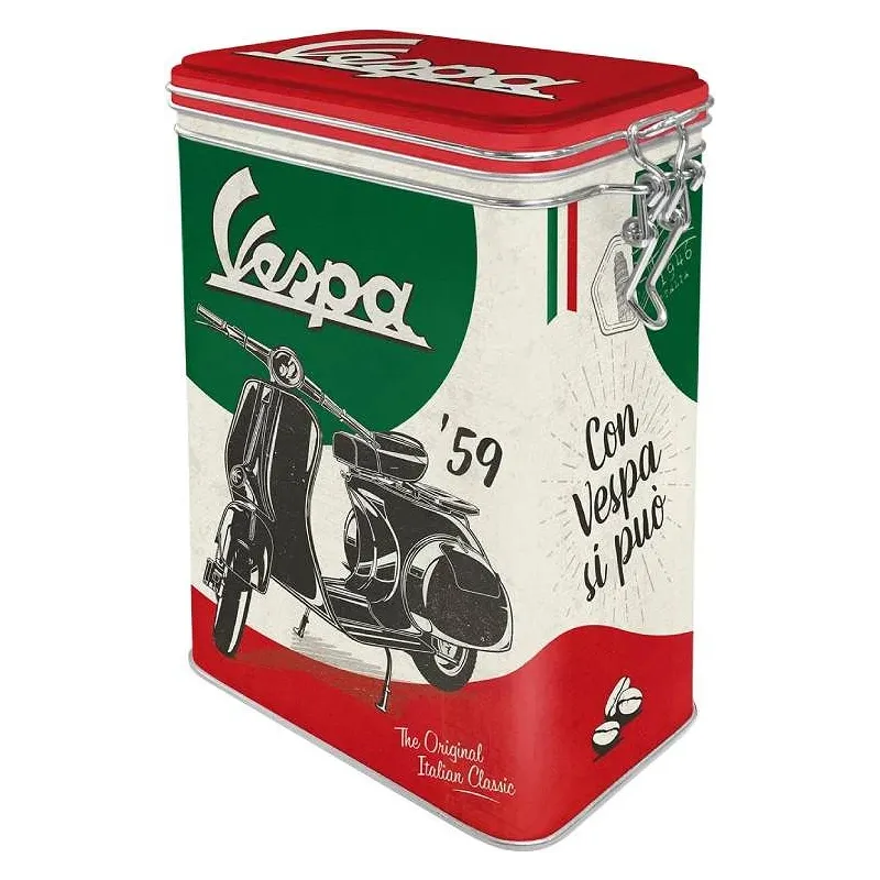 Retro Vespa Kaffedåse med Patentlåg