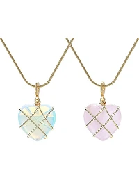 Eventyrlig Hjerteformet Veninde Halskæde til 2