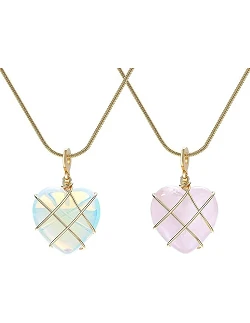 Eventyrlig Hjerteformet Veninde Halskæde til 2