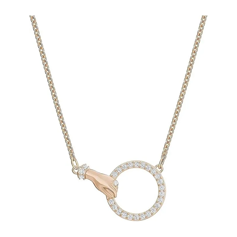 Fortryllende Swarovski Halskæde – Rosaforgyldt – Krystal Pavé