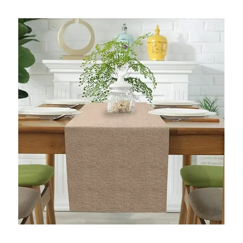 Vandafvisende Forårs Bordløber - Linned Look 40x140 cm