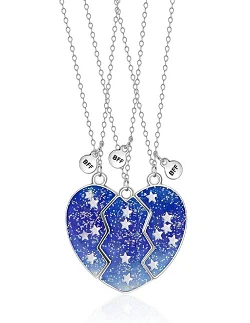 Charmerende Hjerte Best Friends Halskæde Sæt til 3