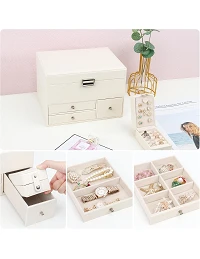 Saga Smykkeskrin i 3 Lag med Indbygget Spejl 2