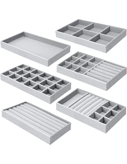 Praktisk & Moderne Smykkebakke Sæt - Grå