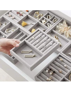 Praktisk & Moderne Smykkebakke Sæt - Grå