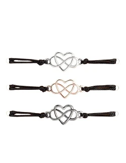 Eksklusiv Veninde Armbånd til 3 med Hjerter og Uendelighedstegn