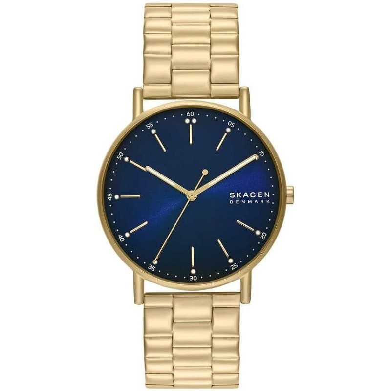 Skagen Signatur SKW6945 Herreur - Guld med Blå Urskive