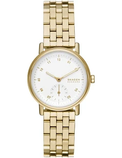 Skagen Kuppel Lille SKW3102 Dameur | 32mm Guld & Hvid Urskive
