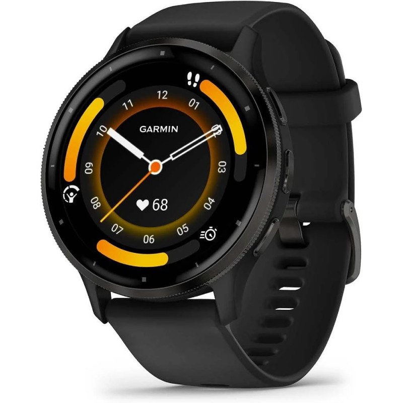 Garmin Venu 3 45 mm AMOLED smartwatch med GPS, Wi-Fi og touchscreen - sort
