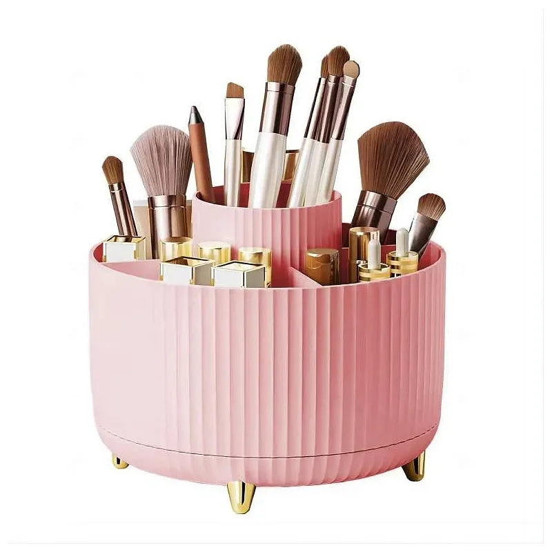 360° Roterende Kosmetik Organizer - Lyserød