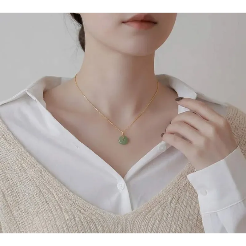 grøn jade halskæde