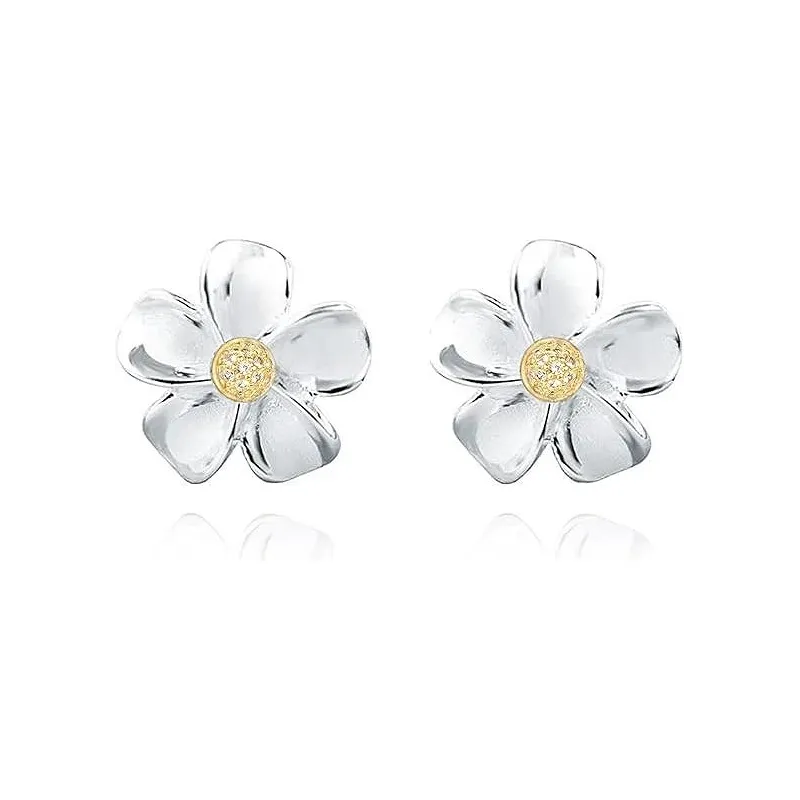 Elegante Marguerit Øreringe i 925 Sterling Sølv