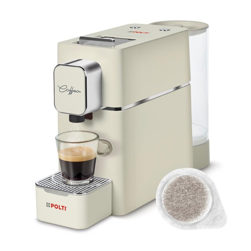 Polti Coffea Design Kapselmaskine S15C Med E.S.EPad System i Cremefarve
