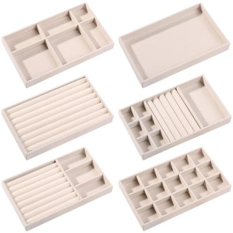Praktiske Smykkebakker til Opbevaring - 6 Stk. | Beige