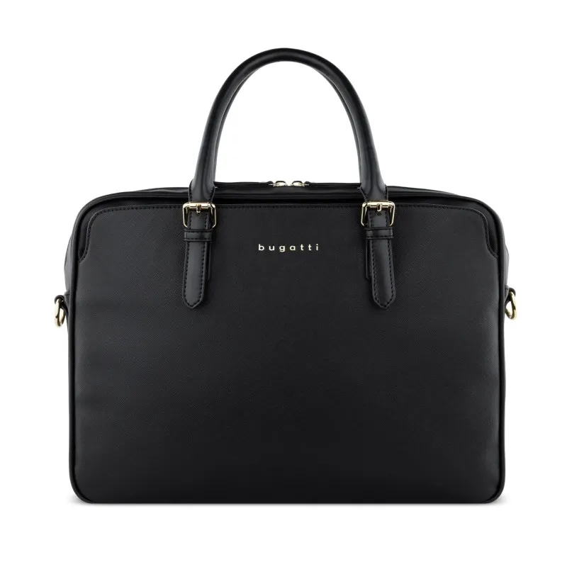 Bugatti Computertaske Med 38 cm Laptoprum i Sort Kunstlæder