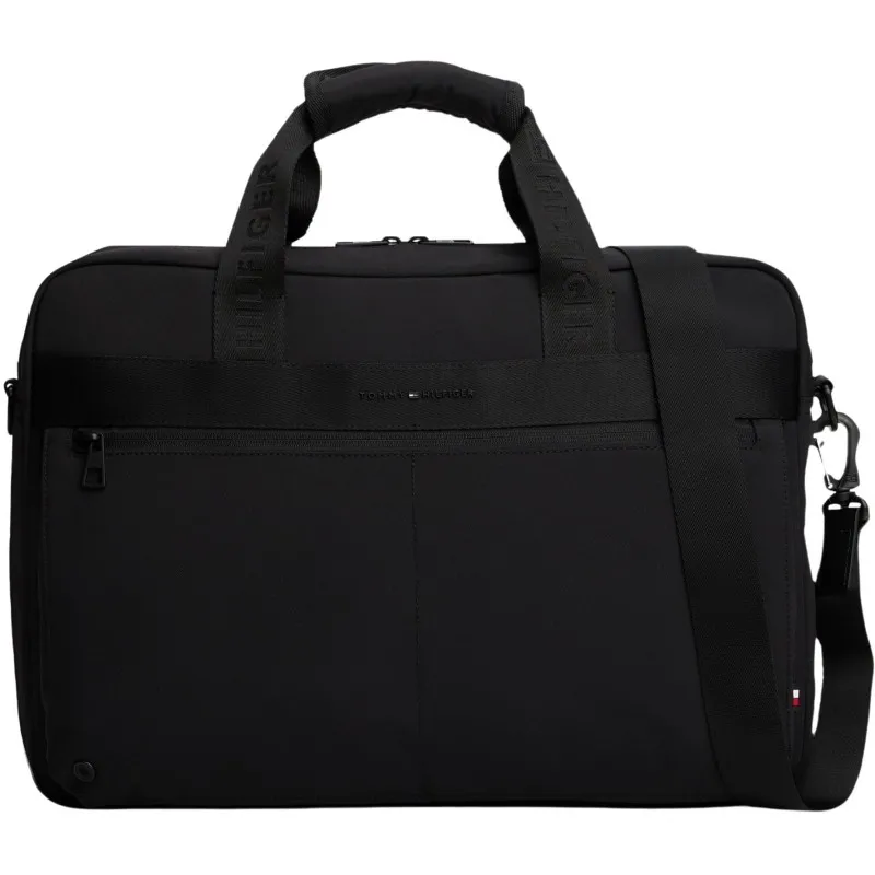 Tommy Hilfiger Computertaske Med 2 Rum i Sort Nylon