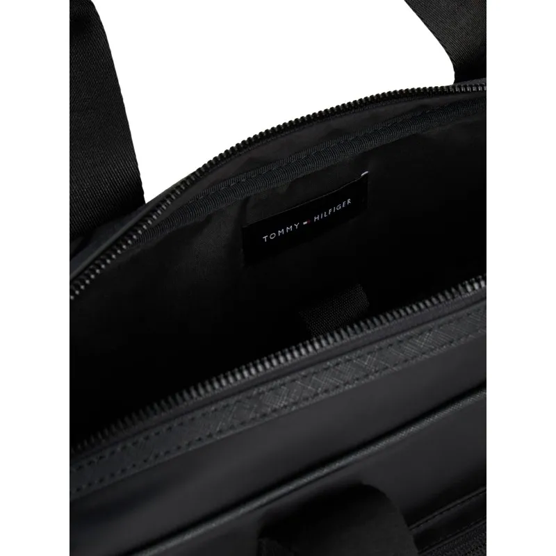 Tommy Hilfiger Computertaske med Trolleyrem, Sort