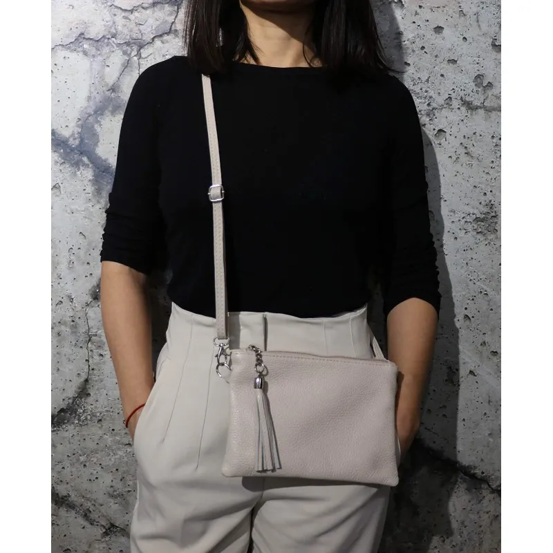 Smart Clutch Skuldertaske Med Ægte Læder - Flere Farver