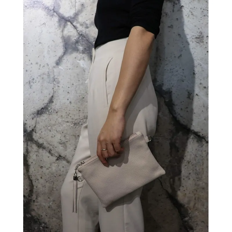 Smart Clutch Skuldertaske Med Ægte Læder - Flere Farver