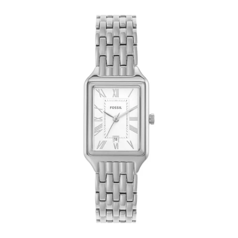 Fossil Dameur med Quartzværk, 23 mm Stålkasse